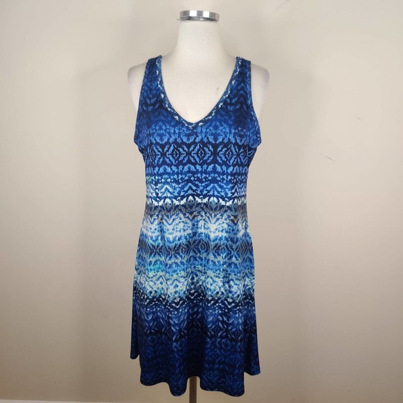 Karen Kane Blue Patterned Dress - Picture 1 of 10